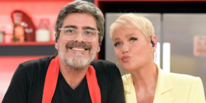 Xuxa e Junno no programa da Eliana (Foto: Divulgação)