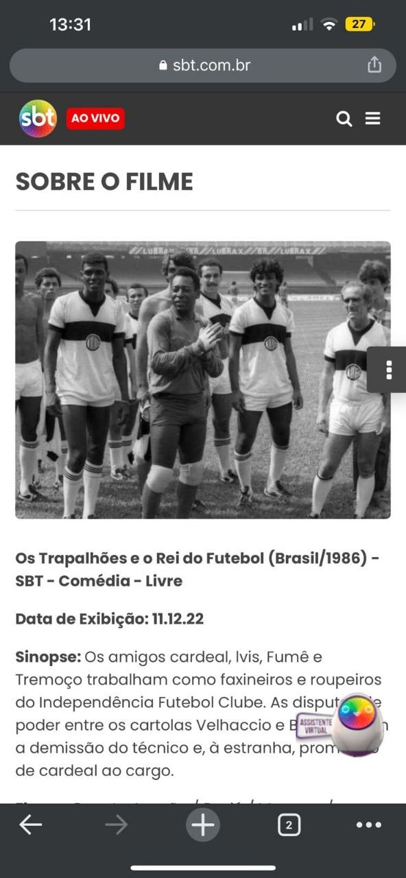 SBT surpreendeu ao anunciar homenagem especial para Pelé (Foto: Reprodução)