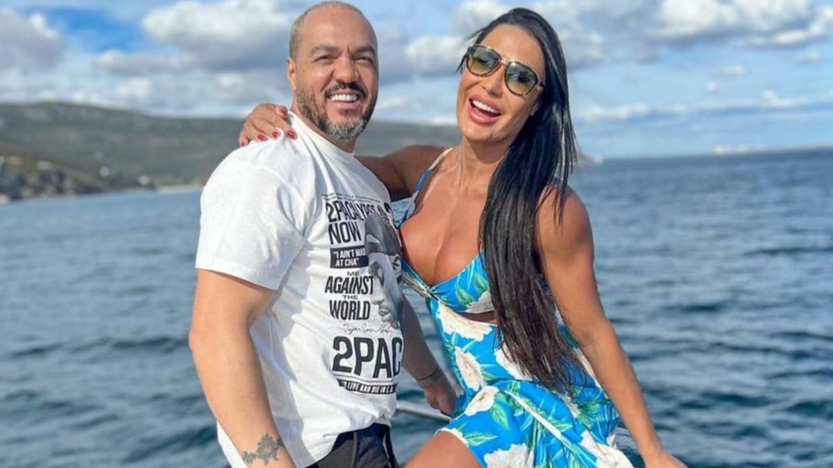 Belo e sua esposa Gracyanne Barbosa