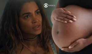 Bomba em Travessia - Grávida do segundo filho, Brisa (Lucy Alves) corre o risco de perder o bebê (Foto: Reprodução / Globo / Montagem TV Foco)