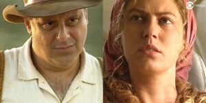 Bruno e Luana na novela O Rei do Gado (Foto: Reprodução/Globo/Colagem/Thais Teles)