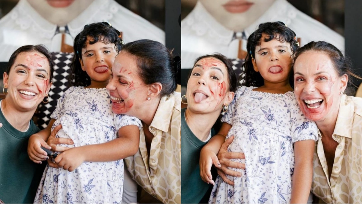 Valentina Cohen com sua mãe e irmã mais nova  (Reprodução/ Instagram)