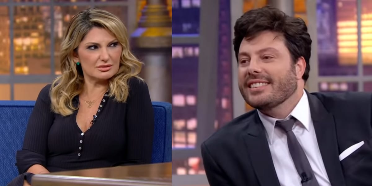 Danilo Gentili e Antonia Fontenelle brincam que queriam se pegar (Reprodução: SBT)