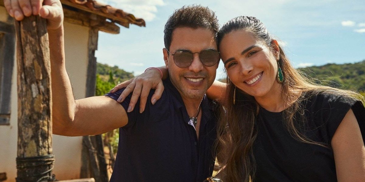 Zezé Di Camargo e Vanessa Camargo em uma foto para o documentário "É o Amor" da Netflix (Foto Reprodução/Netflix)