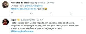 Internauta apontou que o elenco do reality é sem carisma (Foto: Reprodução / Twitter)