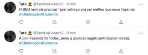 Internautas criticaram a última festa de A Fazenda 14 (Foto: Reprodução / Twitter)