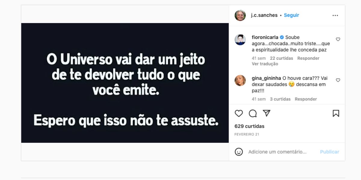 Último recado de ator da Globo (Reprodução)