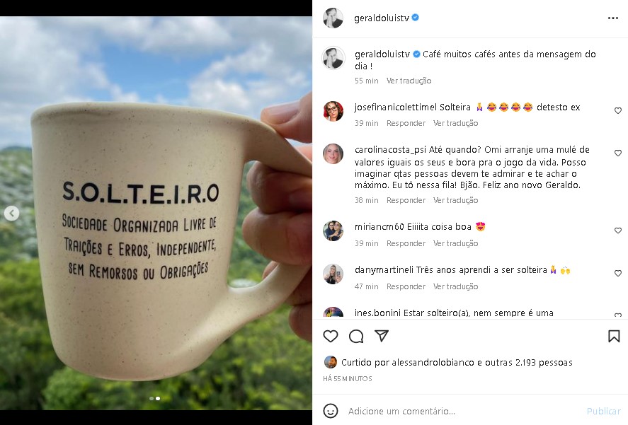 Geraldo Luís deixou um recado aos seguidores e surpreendeu (Foto: Reprodução/ Instagram)