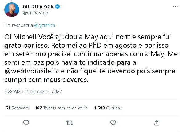 Gil do Vigor acabou sendo exposto publicamente (Foto: Reprodução)