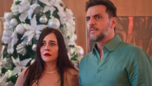 Guida (Alessandra Negrini) e Moretti (Rodrigo Lombardi) em cena de Travessia (Foto: Reprodução / Globo)