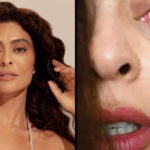 Juliana Paes surgiu com o olho muito inchado e causou preocupação (Foto: Reprodução)