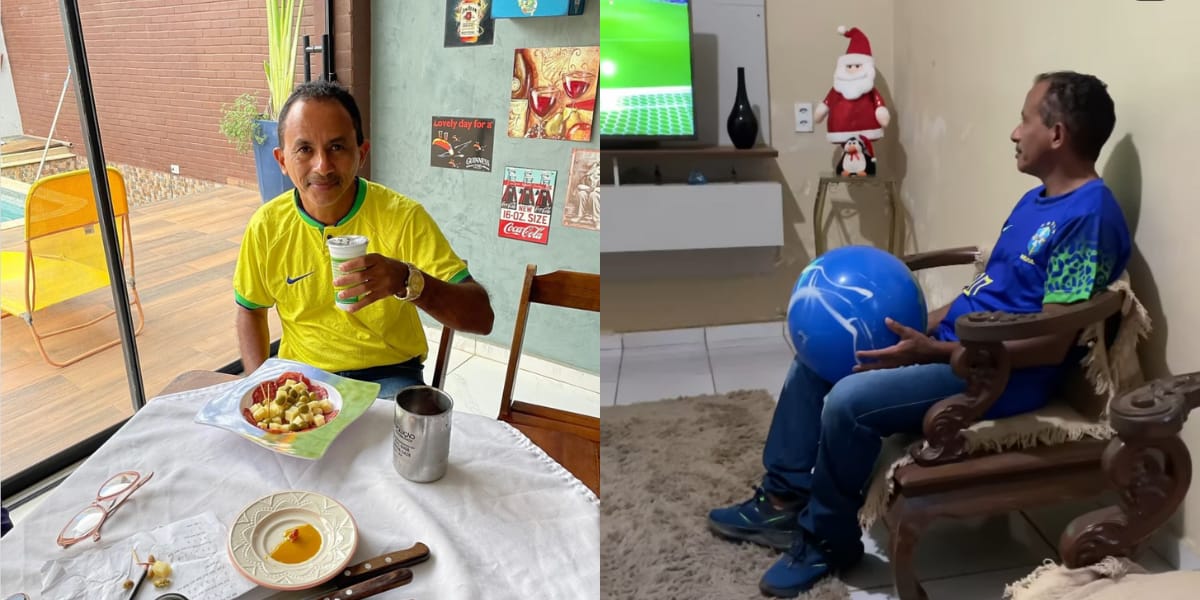 Manoel Gomes está torcendo pelo Brasil na Copa do Mundo e não perde nenhum jogo (Reprodução: Instagram)