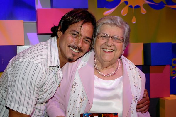 Marcelo Barros e Hilda Rebello, mãe de Jorge Fernando (Foto: Reprodução)