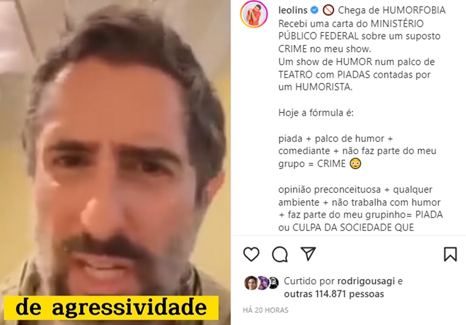 Ex humorista do SBT, demitido do The Noite, mostra Mion e outros em video e confronta (Fotos: Reprodução/ Instagram)