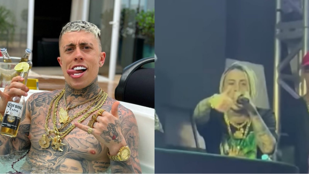 MC Daniel nas redes sociais e em vídeo que expõe ter sido ameaçado de morte (Fotos: Reprodução/ Montagem)