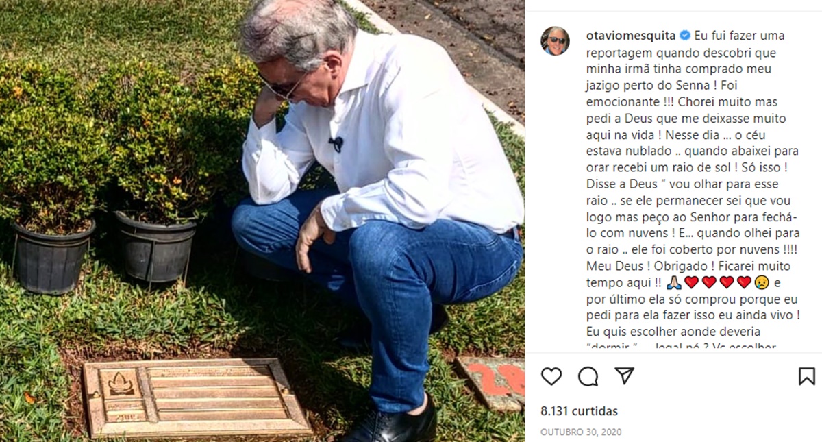 Mesquita mostra foto do túmulo que sua irmã deu pra ele e faz revelação