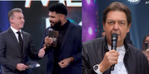 Paulo Vieira estava do lado de Luciano Huck e falou sobre Faustão na Globo (Foto: Reprodução)