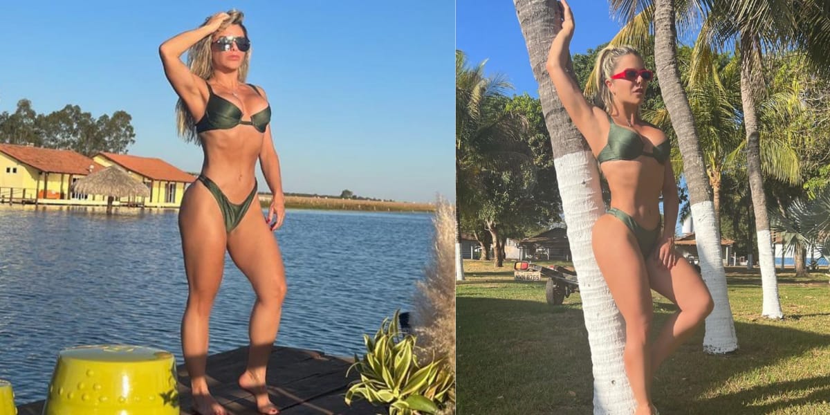 Ela costuma elevar a temperatura em suas redes sociais com fotos só de biquíni (Reprodução: Instagram)