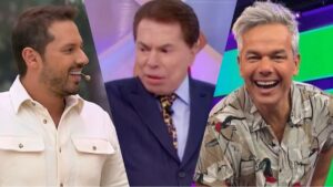 Dony De Nuccio, Silvio Santos e Otaviano Costa (Fotos: Reprodução SBT / Montagem)