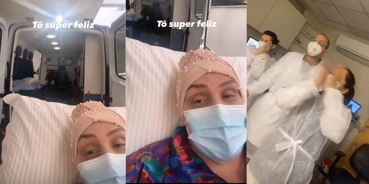 Simony surgiu muito emocionada ao completar todas as sessões de radioterapia (Reprodução: Instagram)