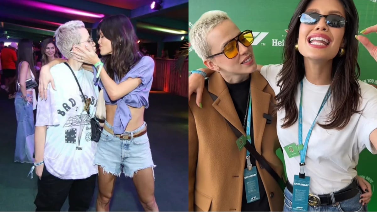 Vitória Strada e Marcella Rica surgem aos beijos e agarradas publicamente em show de Anitta