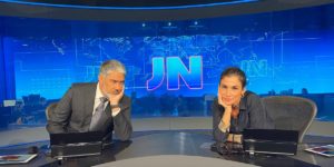 William Bonner e Renata Vasconcellos no Jornal Nacional (Foto: Divulgação / TV Globo)