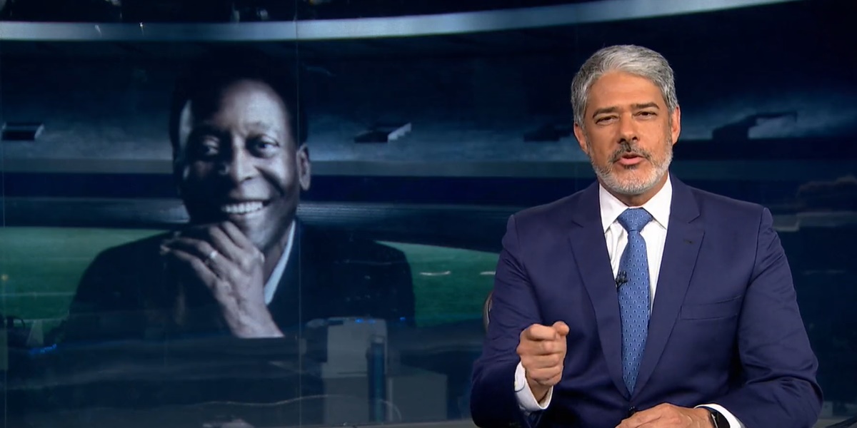 William Bonner falou sobre Pelé no Jornal Nacional (Foto: Reprodução / TV Globo)