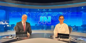 William Bonner e Renata Vasconcellos no Jornal Nacional (Foto: Divulgação / TV Globo)