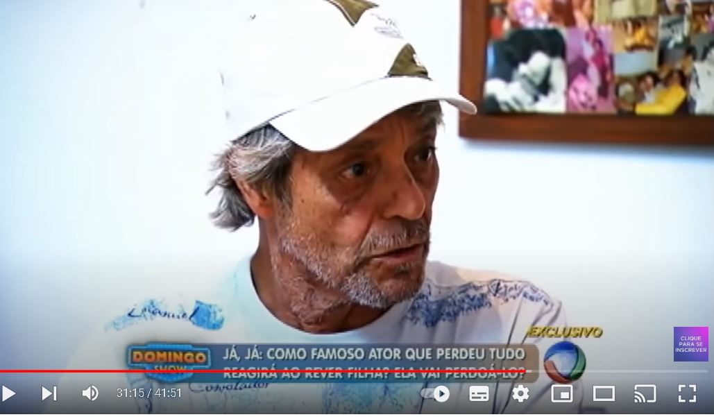 Famoso ex-galã da Globo que fez muito sucesso foi encontrado pela Record em difilcil situação - Foto Reprodução