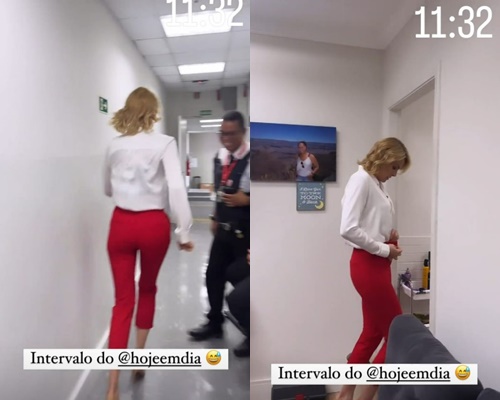 Ana Hickmann saiu correndo para o camarim de Renata Alves