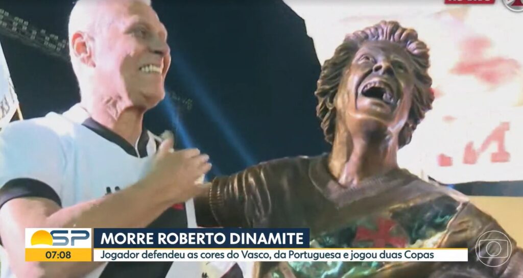 Roberto Dinamite foi homenageado no matinal da Globo 