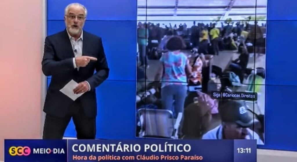 Claudio Prisco Paraíso durante o SBT Meio Dia 