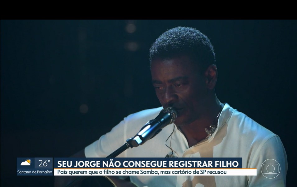 Seu Jorge foi um dos principais assuntos do SP1- Foto: Reprodução/Globo