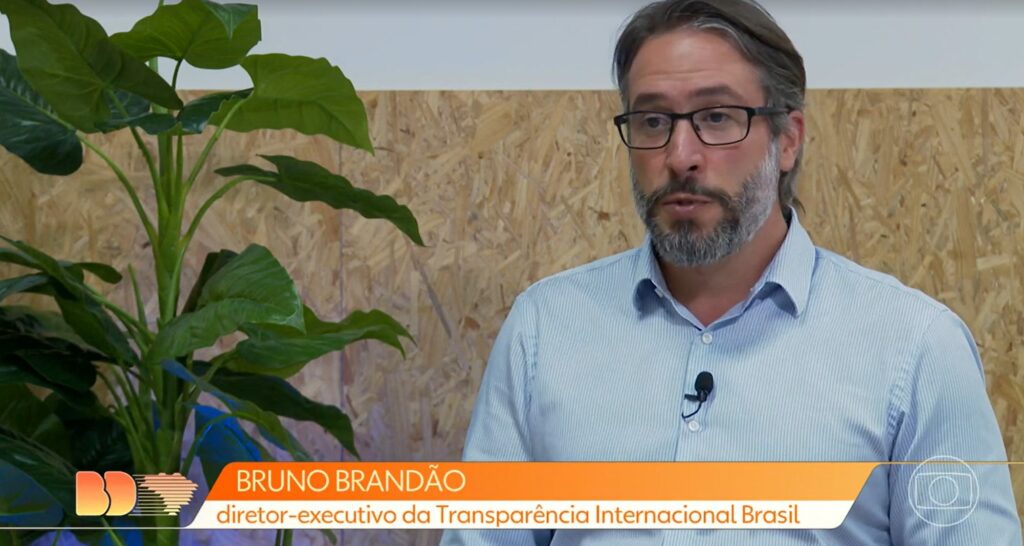 Bruno Brandão, culpou o governo Bolsonaro pela péssima posição do Brasil no ranking que mede a corrupção- Foto: Reprodução/Globo 