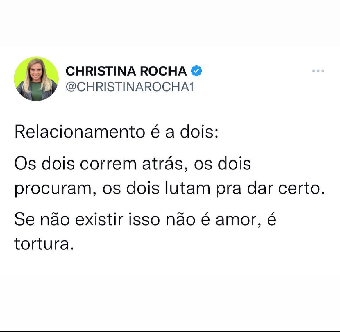 Christina Rocha, que não tem papas na língua nem medindo falar, faz relato forte sobre relações amorosas - Foro Reprodução Instagram