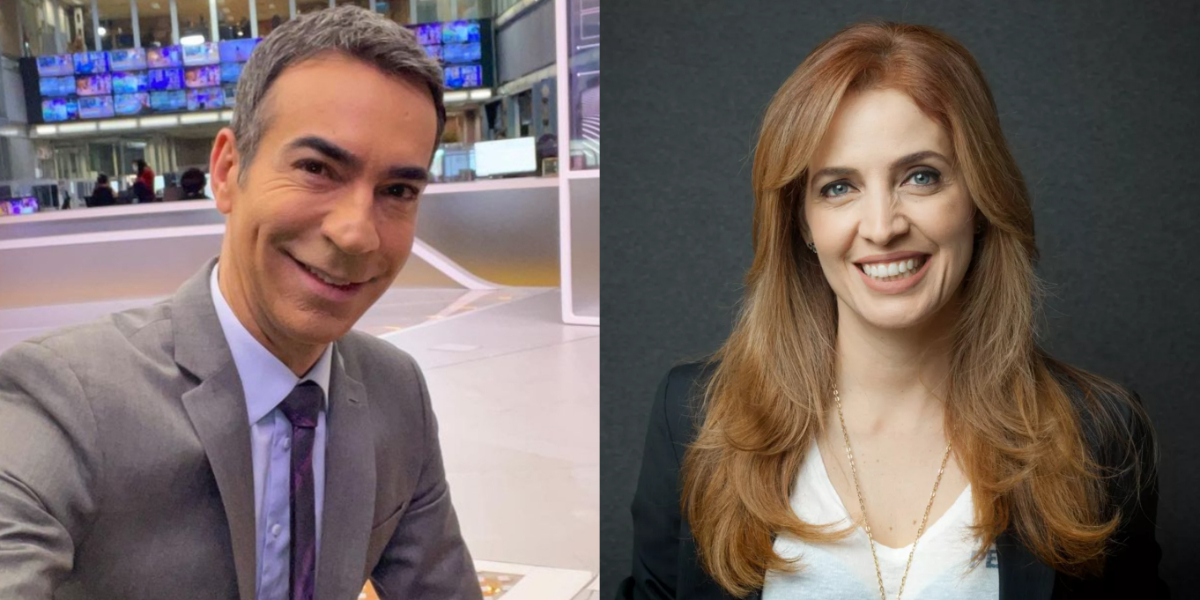 César Tralli e Poliana Abritta (Foto: Divulgação/TV Globo)