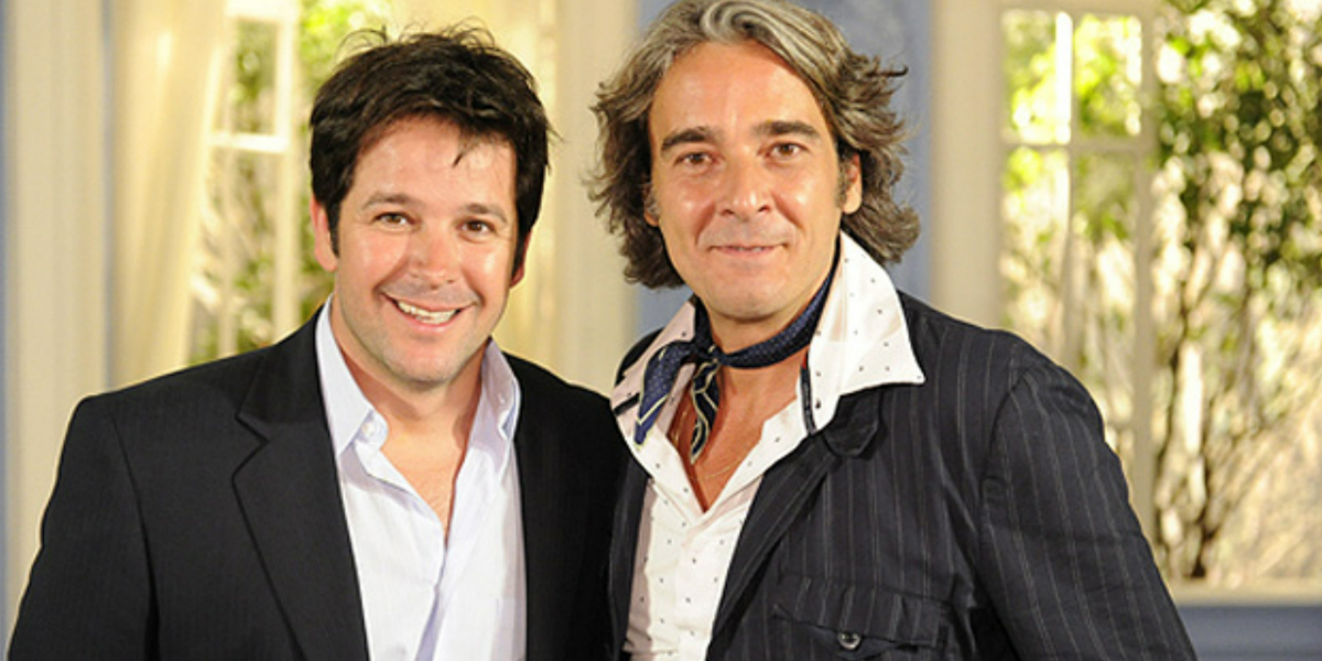 Murilo Benício e Alexandre Borges em "Ti Ti Ti" (Foto: Divulgação/TV Globo)