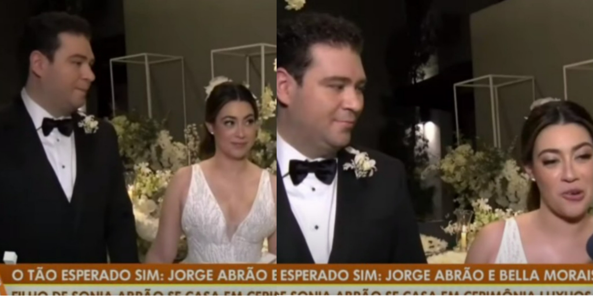 Jorge Abrão e Bella Morais (Foto: Reprodução/RedeTV!)