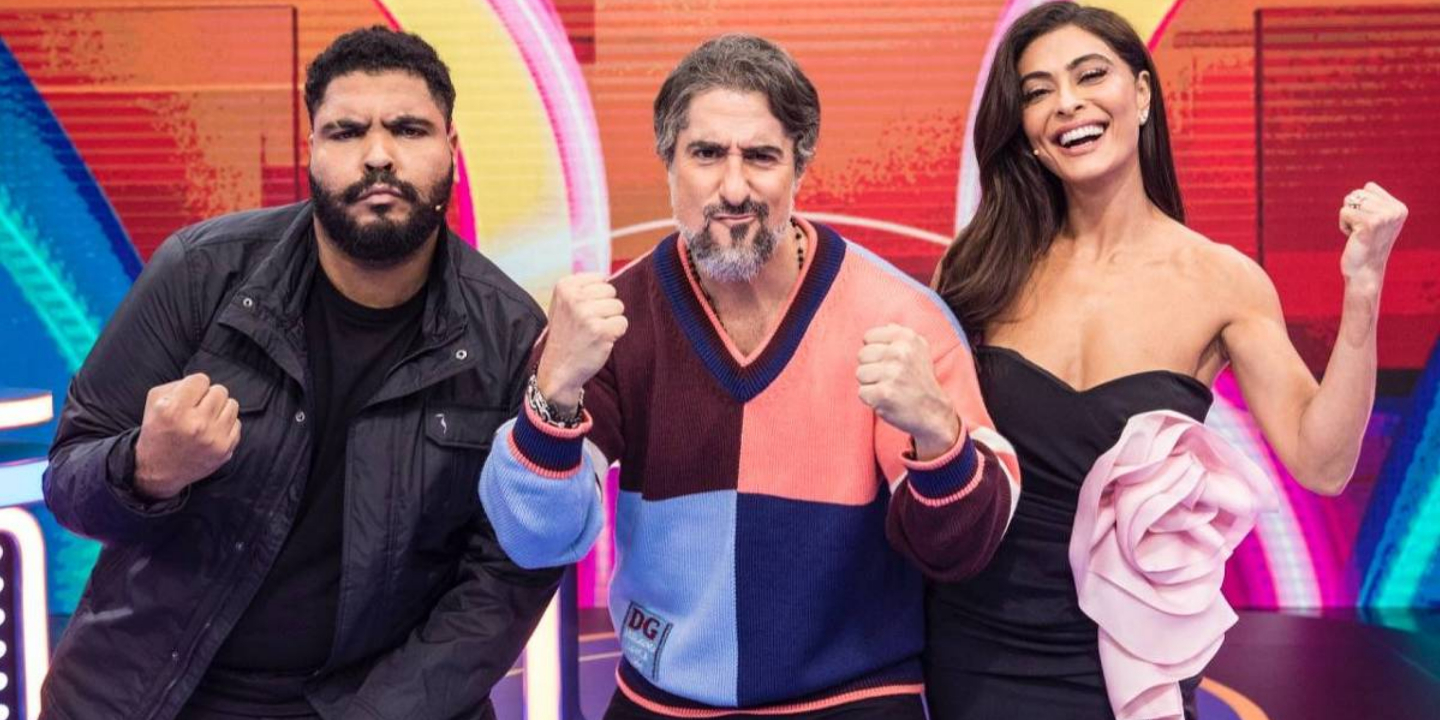 Paulo Vieira, Marcos Mion e Juliana Paes (Foto: Reprodução / Globo)