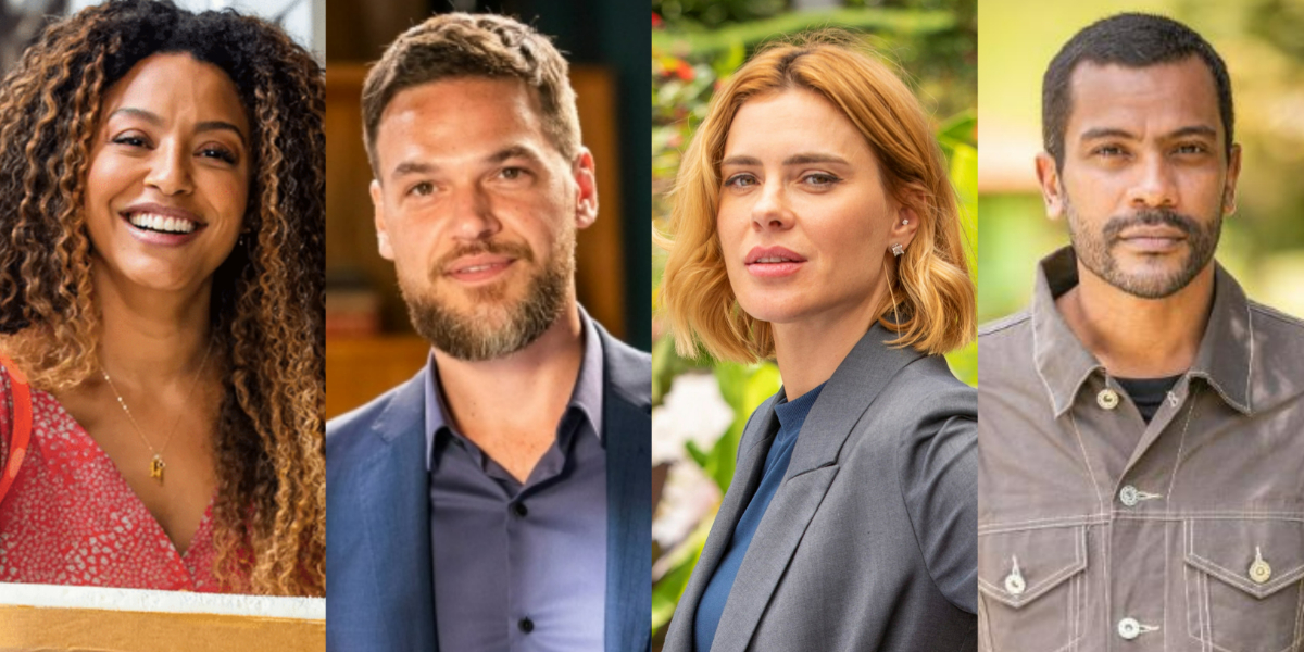 Sheron Menezzes, Emílio Dantas, Carolina Dieckmann e Samuel de Assis são os protagonistas de "Vai na Fé" (Foto: Divulgação/TV Globo)