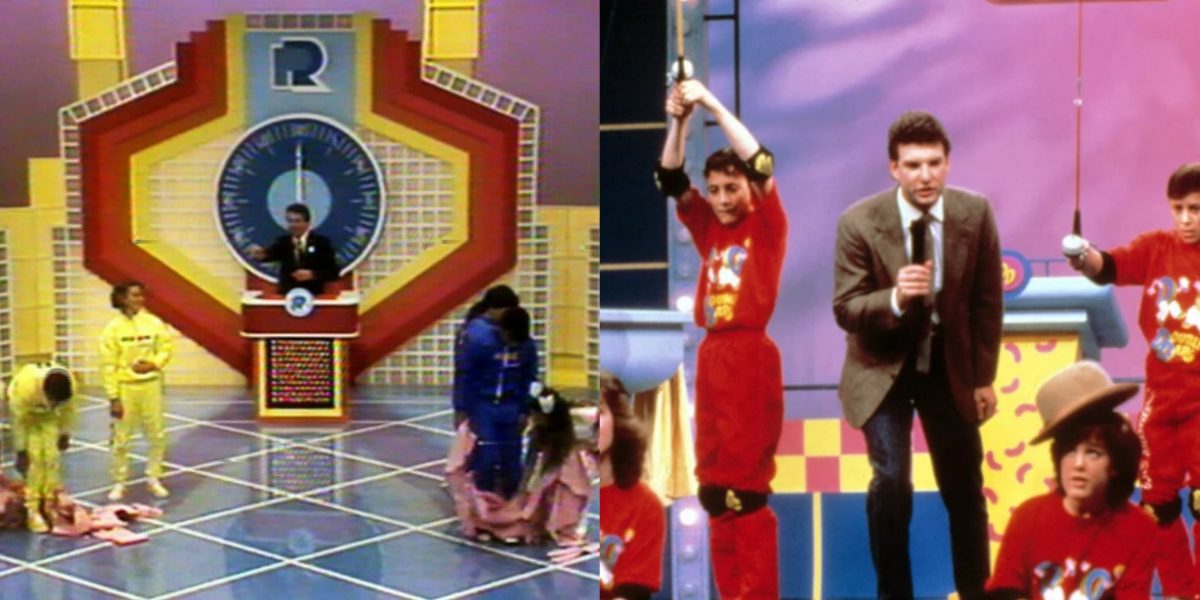 Silvio Santos no "Passa ou Repassa" e o "Double Dare" (Foto: Reprodução/SBT/Divulgação)