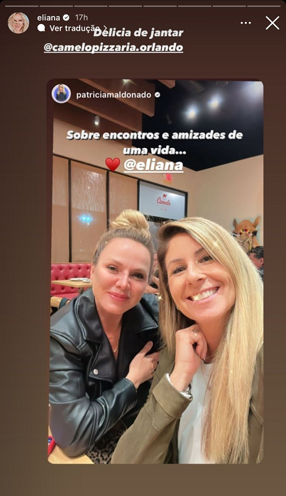 Publicação de Eliana nos stories (Foto: Reprodução/ Instagram)