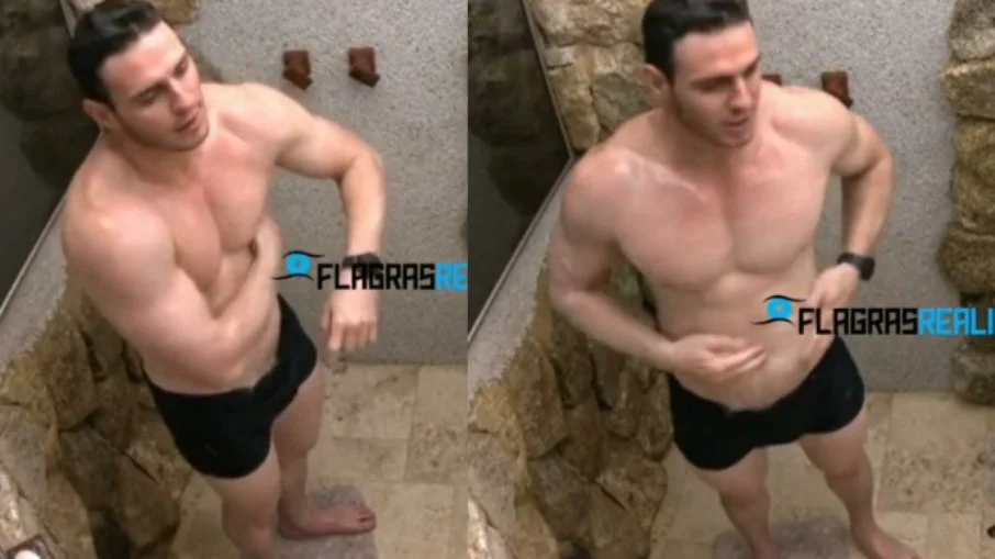 Gustavo se descuidou e mostrou demais no BBB23 (Imagem: Montagem/Twitter)