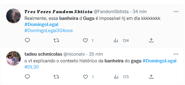 No aniversário de 30 anos do programa Domingo Legal, internautas se assustam com descoberta de conteúdo adulto que Gugu reproduzia - Foto Reprodução Twitter