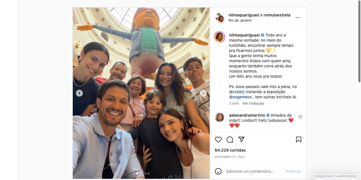 Nilma Quariguasi compartilha série de imagens ao lado de seu grande amor (Foto: Reprodução / Instagram) 