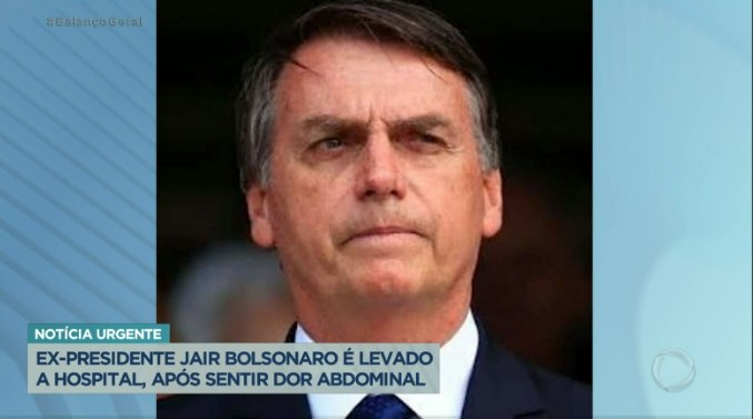 Record confirmou a internação de Jair Bolsonaro durante o Balanço Geral