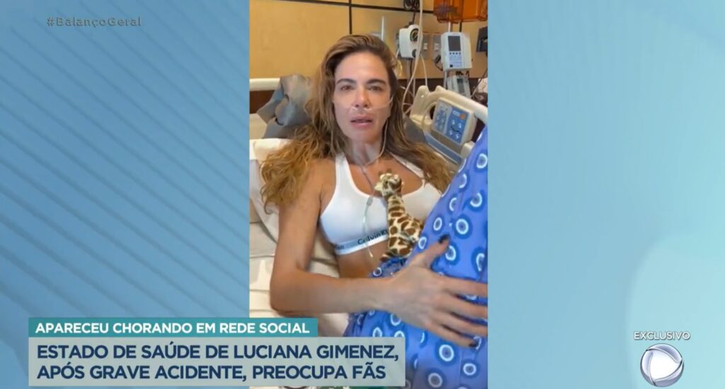 Record exibiu um vídeo de Luciana Gimenez bastante emocionada falando sobre o seu acidente