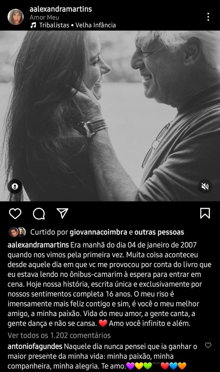 Publicação de Alexandra Martins (Foto: Reprodução/ Instagram)