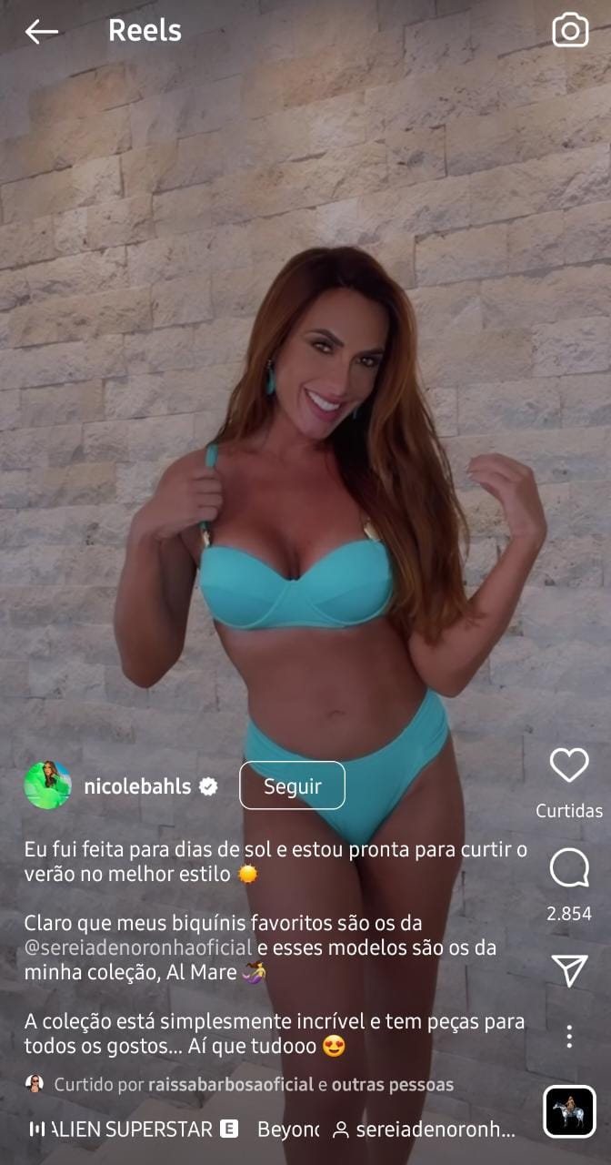 Publicação de Nicole Bahls (Foto: Divulgação)