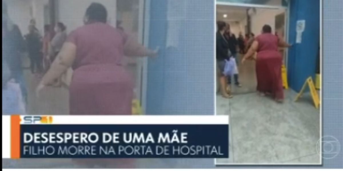 Durante o "SP1", da Globo, Alan Severiano sussurra ao dar notícia sobre grito de mãe para salvar o filho (Foto: reprodução/Globo)